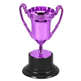 Milisten Plastic Award Trophy Cup, Small Reward Prizes Trophy Simulation Trophy Sports Tournament Winning Prizes for Boy Girl Football Soccer Baseball Prop Purple