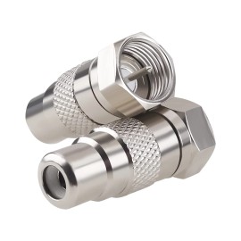 Goupchn Atari 2600 TV Adapter F Type Male to RCA Female Coax Coaxial Connector Conver...