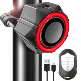 BANGTING 110dB Loud Bike Alarms with Remote, Wireless Best Anti Theft Vibration Motorcycle Alarm, IP65 Waterproof Bicycle Alarm, Alarm System for Ebikes Moto Ebike Bicicletas Bikes Scooter (Black)