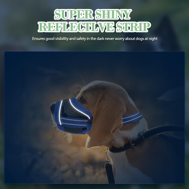 Xipebros Dog Muzzle,Soft Mesh Breathable Muzzle, Air Mesh Dog Muzzle