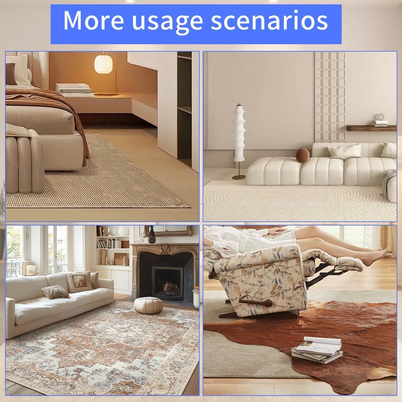 Extra Large Area Rug Cushioned Pad, 9x12 Ft 1/2”Thick Felt