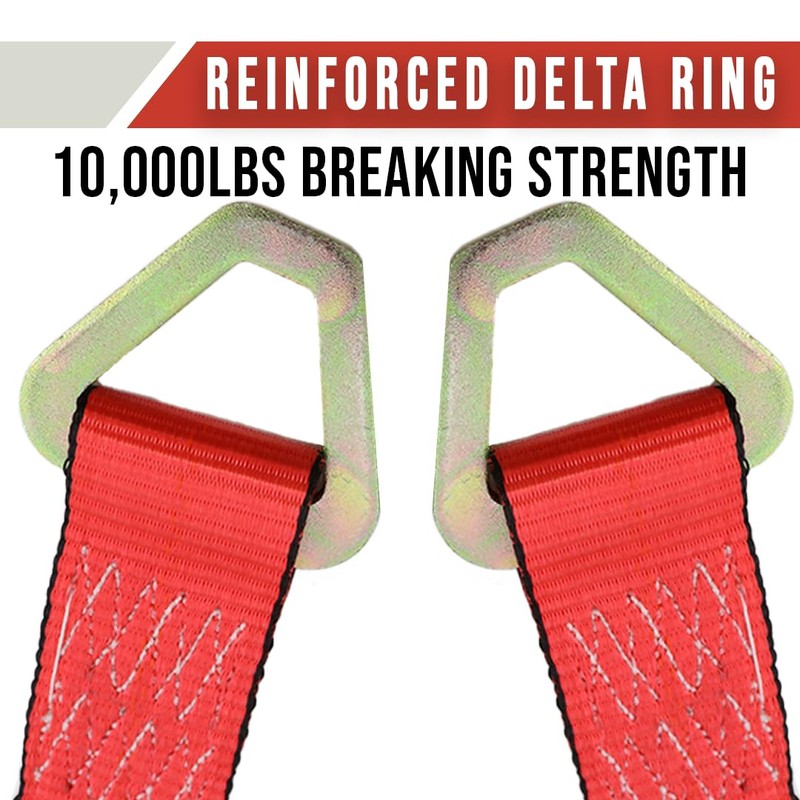 Boxer 4 Pack 2" x 24" Premium Red Axle Straps
