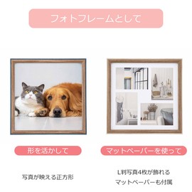 Radonna DF85-HK-NV Photo Frame, Navy, Square, Handkerchief Frame, 1.0 in (25 mm) Thick, 0.1 inch (3 mm) Thick, Handkerchief, Photo Megamake, Can be Used as a Place