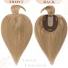 S-noilite Real Human Hair Toppers with Bangs - Clip in