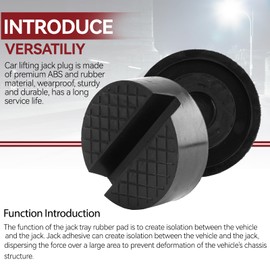 Car Jack Rubber Pad Universal Rubber Pad Trolley Jack for Car Jack and Lifting Platforms Protects Car SUV Car Truck from Scratches Rubber Jack Pad Body Pad Adapter