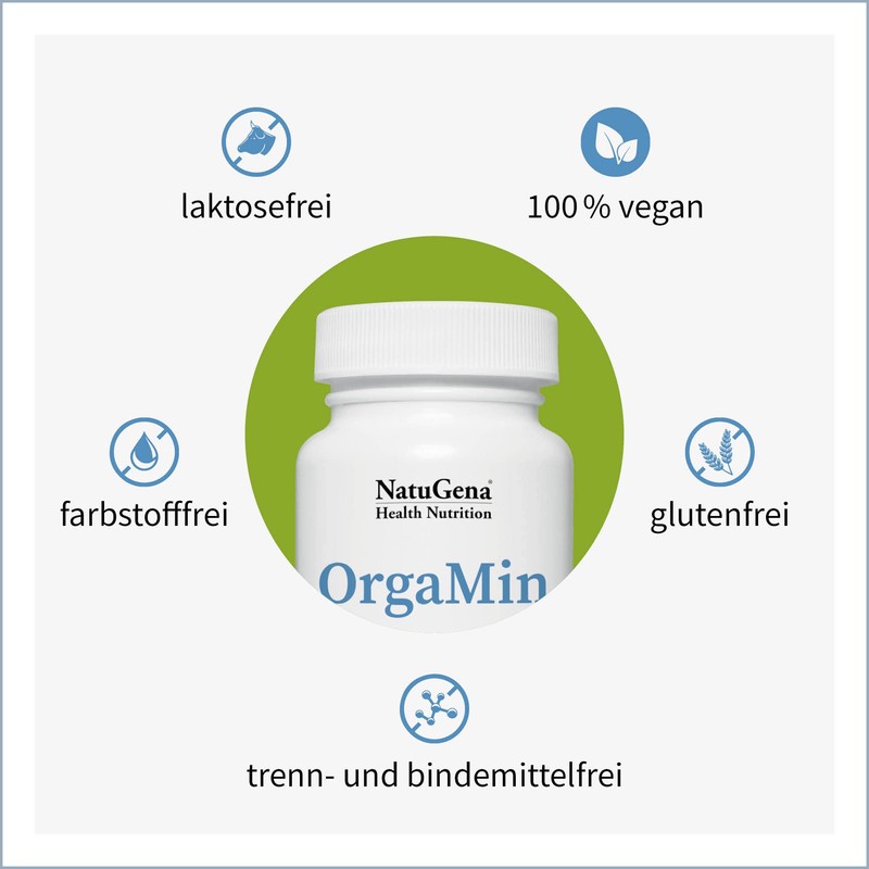 NatuGena OrgaMin Kapseln/Magnesium- & Selenkomplex/ 300 Kapseln / 1 Monats