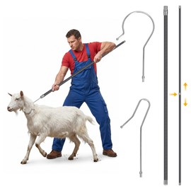 Lightweight Sheep Catcher Hook, 45"Carbon Shaft Leg Neck Goat Grabber Crook