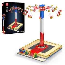 Mould King Flying Swing Ride Building Set, Rotating Flying Chair Amusement Park Model Kit, City Construction Building Blocks Set, Home Decoration Gift for Boys, Adults(1581 Pcs)