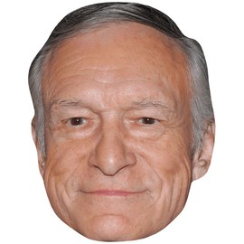 Hugh HEFNER (Smile) Celebrity Mask, Flat Card Face, Fancy Dress Mask