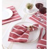 Encasa XO Cotton Napkins Set of 6 Roma Red Stripes