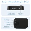 Geevon Small Digital Atomic Alarm Clock for Bedroom, Portable Battery