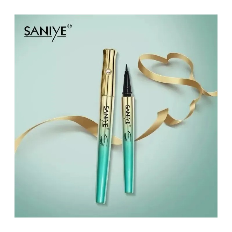 Delineador Líquido Negro Saniye Waterproof Larga Duración