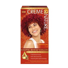Creme of Nature Exotic Shine Hair Color by Creme of Nature, 7.6 Intensive Red, with Argan Oil from Morocco, 1 Application