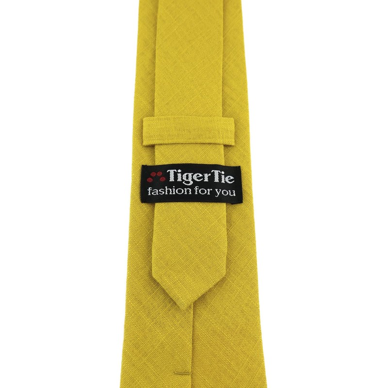TigerTie Designer tie in plain colour, 100% linen, tie width