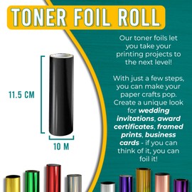 Toner Reactive Foil | Pretty Things London Foil A'Peel | 11.5cm x 10m Rolls (Black)