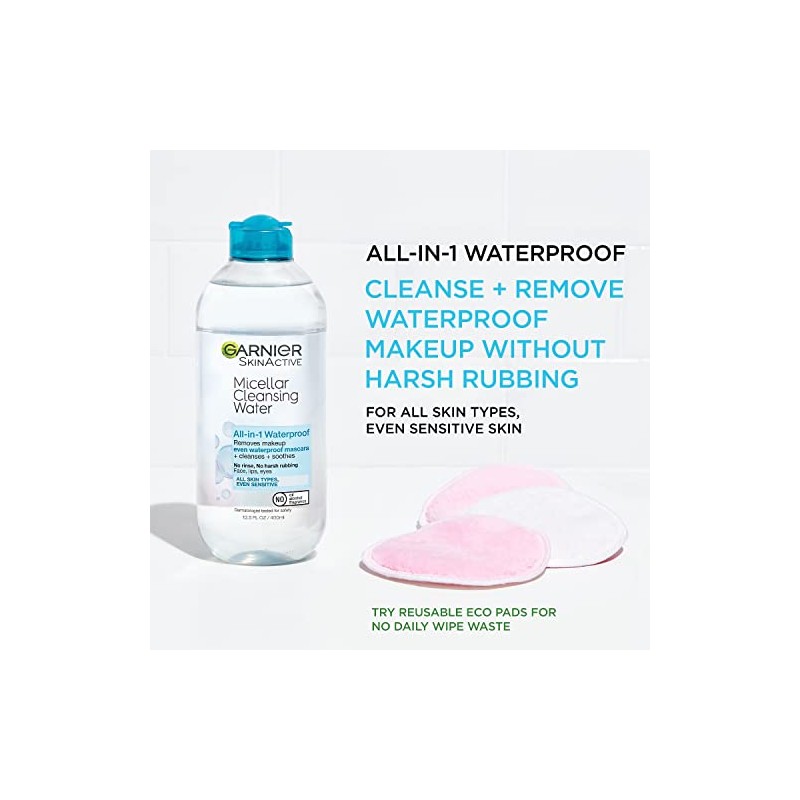 Garnier SkinActive Micellar Cleansing Water, For Every Type of Skin,
