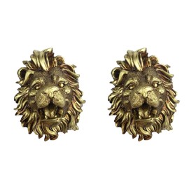 YARNOW 2Pcs Resin Lion Head Wall Fountain Spout Outdoor Waterfall Sprayer for Garden Pond Decor 5.9 X 4.5 Inch