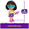 Dora, Dress Up Adventure Dora, 6-inch Doll with Removable Clothes
