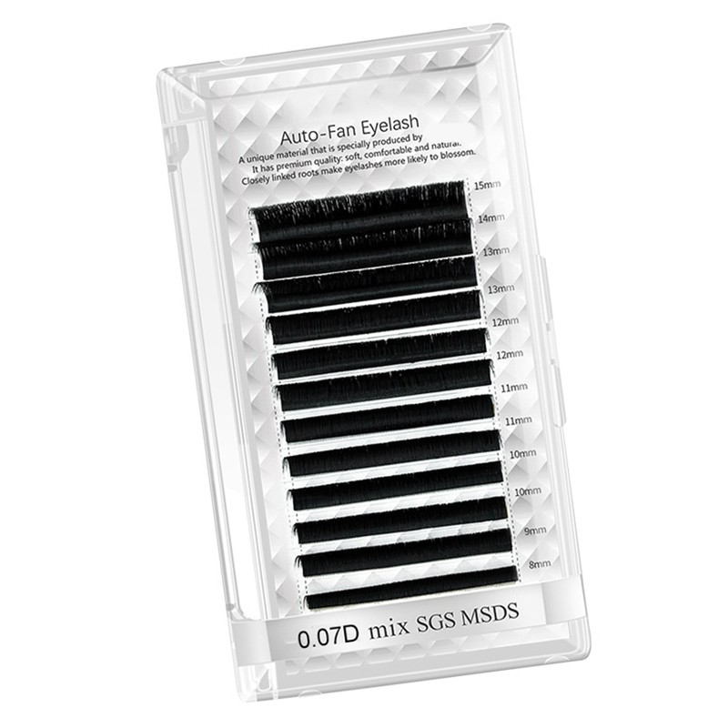 Auto Fan False Eyelashes Women Professional Salon Black Volume False