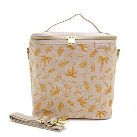 SoYoung Large Linen Insulated Lunch Poche, Sunkissed