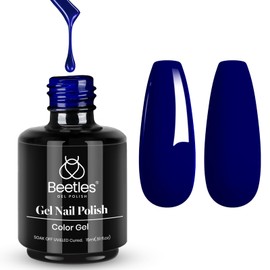 Beetles Gel Nail Polish 1 Pcs 15ml Midnight Ocean Navy Blue Nail Polish Dark Blue Gel Nail Polish Soak Off Uv LED Nail Lamp Gel Polish Nail Art Manicure Salon DIY Home Gift