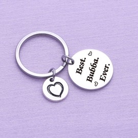 DZOSW Bubba Christmas Keychain Homie Gift Cousin Keychain BFF Gifts Best Bubba Gift For Brother Grandpa Jewelry Grandpa Appreciation Jewelry Grandfather Gifts