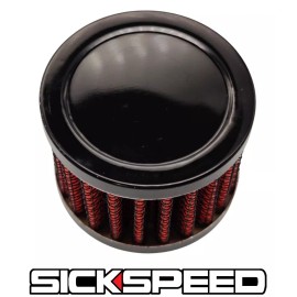 SICKSPEED BLACK MINI AIR INTAKE VENT FILTER BREATHER P5