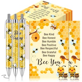 EYNDYN 24 Sets bee gifts Bulk Baby Shower Favors for Guests Includes 24 Pcs Ballpoint Pens and 24 PCS Mini Bee Journal Notebooks Bee Party Favors for Boy Girl Bee Birthday Baby Shower Party Supply