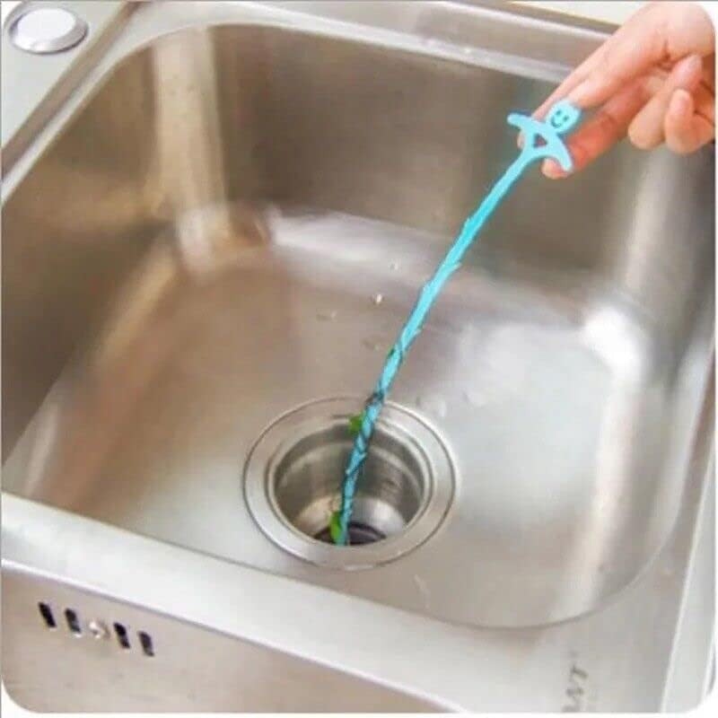 2x Drain Snake,Hair Clog Remover Sink Unblocker Snake,Reusable Shower Drain