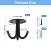 HFDONGL Ceiling Hooks, Stainless Steel Coat Hooks, Screw Hooks, Black