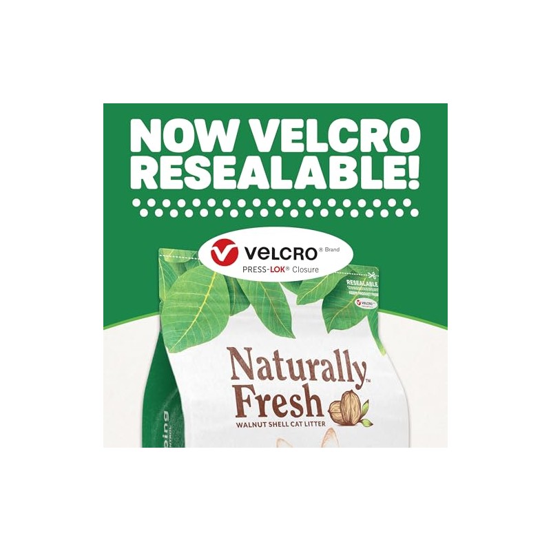 Naturally Fresh Cat Litter Made from Walnut Shells, Quick-Clumping, Unscented,