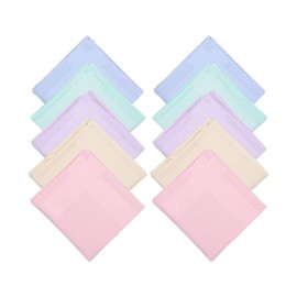 emlstyle Ladies Handkerchiefs, Women soft Cotton Hankies (10 Pack)
