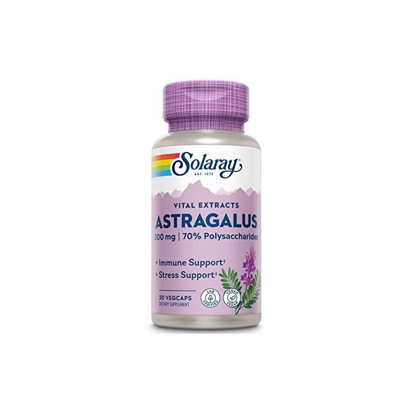 SOLARAY Astragalus Root Extract 200 mg | Adaptogenic & Healthy