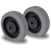 Abrollwerk Set of 2 Installation Wheel 100 mm Rubber Grey