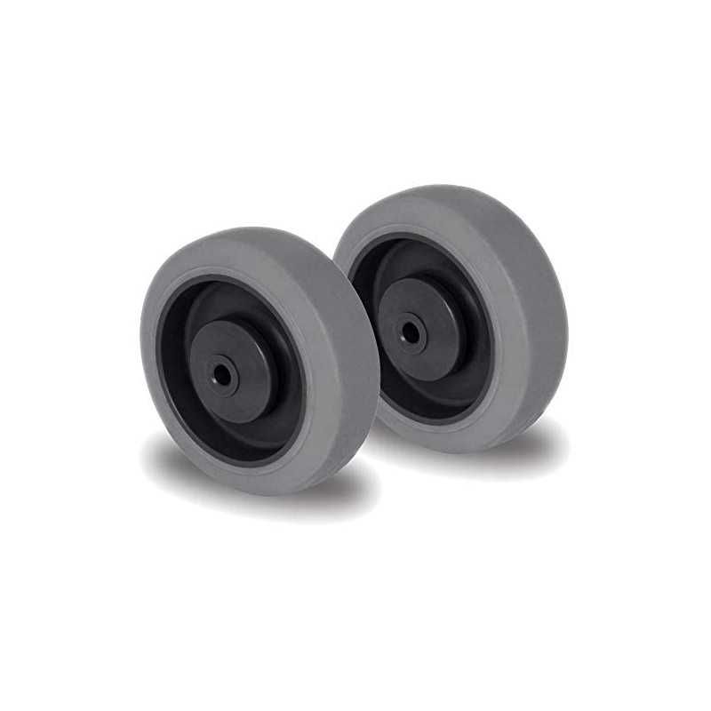 Abrollwerk Set of 2 Installation Wheel 100 mm Rubber Grey