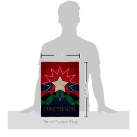 Breeze Decor Happy Juneteenth Day Burlap Garden Flag Set Wall Holder Patriotic Historic July Memorial Veteran Independence United State American House Banner Small Yard Gift Double-Sided, Made in USA