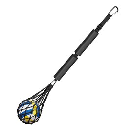 Sarini Volleyball Spike Trainer Training Equipment Aids Solo Practice Rebounder Adjustable 110-124cm Black for Beginners Professional