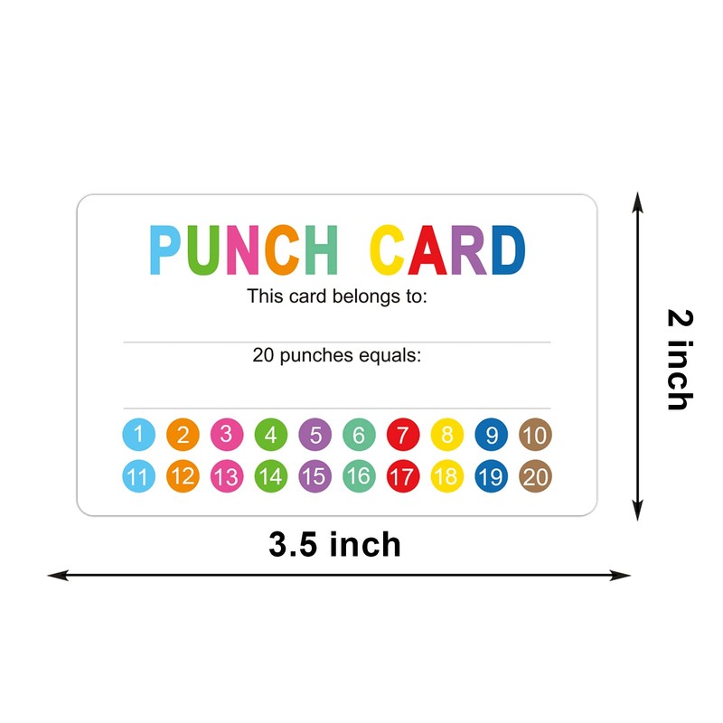 OUNENO 200 Pack Reward Punch Cards Behavior Incentive Awards for