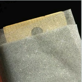 Glitter Tulle Fabric Bolt Roll 10 yards -54 inch wide -silver