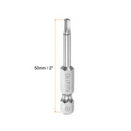 sourcing map 5pcs H3 Hex Screwdriver Bit 1/4" Hex Shank 2" Length Magnetic Security Screw Driver Power Tool