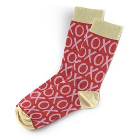 Sillies Socks XOXO Socks - Funny Novelty Unisex Sock Set, Woven Art Socks, Fun Unique Patterns And Designs, Silly Crew Socks Gift