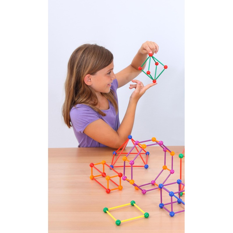 Betzold - Geometrie Steckbaukasten 330 Bauteile - Mathematik-Lehrmittel Grundschule