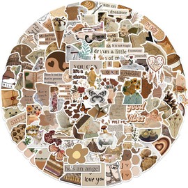 112 Pcs Vintage Aesthetic Stickers,Retro Graffiti Stickers,Vinyl Waterproof Sticker for Kids Teens Girls,for Phone Laptop Water Bottles Skateboard Computer Phone Luggage Guitar Car Gifts Sticker