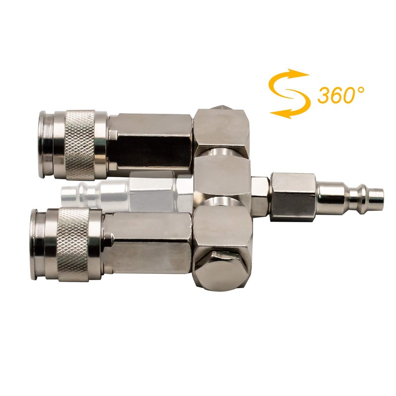FIXSMITH Air Hose Connector- 2 Way Air Hose Splitter,1/4 In