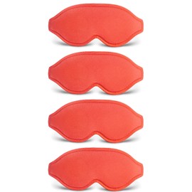 Eye Mask for Women Men 3D Comfort Soft Breathable Eye Mask for Sleeping Blocks Light for Travel Yoga Nap Sleep 4 Pack Red
