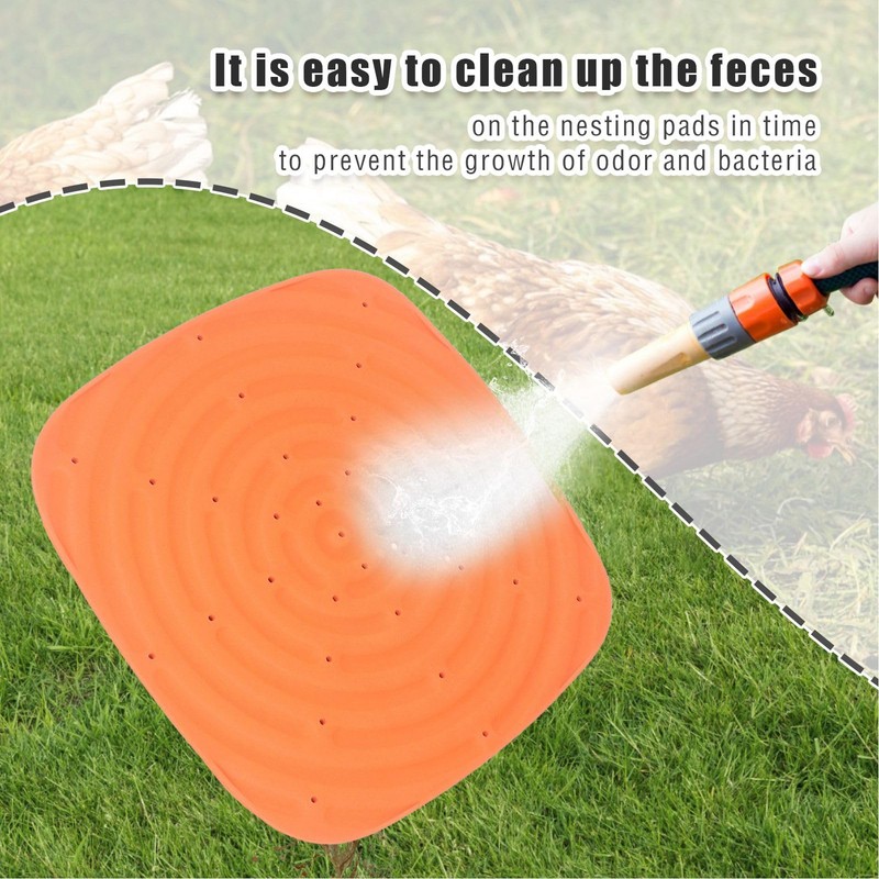 Chicken Nesting Pad 4Pcs Chicken Nest Mat Washable Nesting Pad