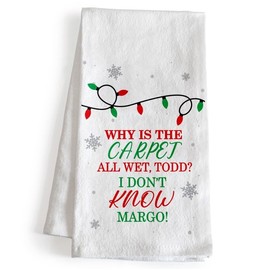 Why is The Carpet All Wet Todd Hand Towel 18x24 Inch, Xmas Vacation Kitchen Towel, Xmas Vacation Dish Towel, Todd and Margo Kitchen Towel, Todd and Margo Hand Towel, Funny Christmas Decor