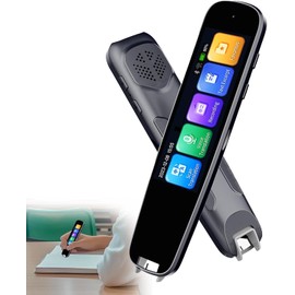 Smart Translator Pen Scanner Device Instant Text Speech Talking Translation Scan Reader for Kid Adult Portable Voice Recorder Digital English Spanish Electronic Language Learning Tablet Dyslexia Tool