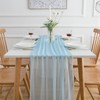 Aoksunova Table Runner, Blue Chiffon Table Runner, Tulle, 300 x