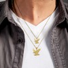 Solid 10k Yellow Gold Soaring Bald Eagle Freedom Pendant (SM)